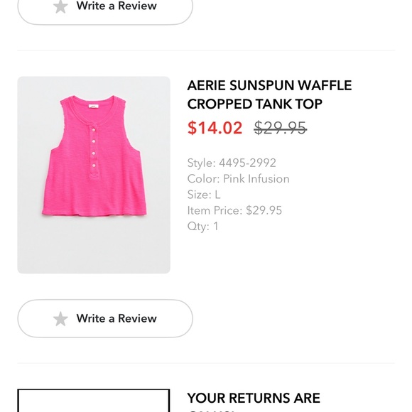 Cropped waffle top size L - Picture 5 of 5